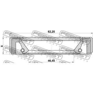 95GBY48620808L_сальник дифференциала! 48x62x8 VW Bora/Passat/Golf/Jetta/Touran 1.8/2.0/1.9TDi 98> фото