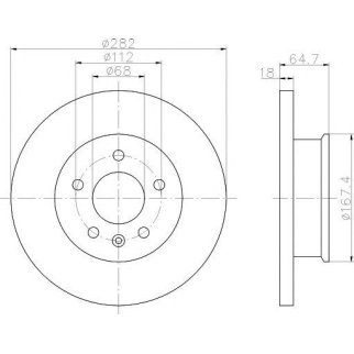 Диск тормозной передний не вентилируемый MINTEX MDC917 фото
