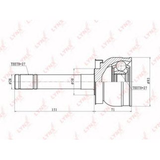 ШРУС наружный LYNXauto CO5726 фото