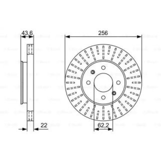 Диск тормозной передний вентилируемый BOSCH 0 986 479 V96 фото