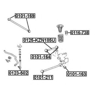 Сайлентблок ASVA 0101-164 фото