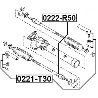 Тяга рулевая FEBEST 0222-R50 фото 2