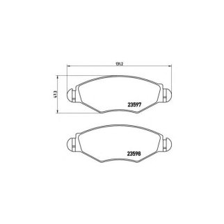 Колодки тормозные передние к-кт Brembo P 61 063 фото