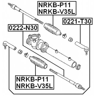 Тяга рулевая FEBEST 0222-N30 фото 2