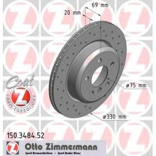Диск тормозной Zimmermann 150.3484.52 фото