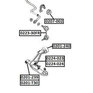 Сайлентблок ASVA 0201-T30 фото