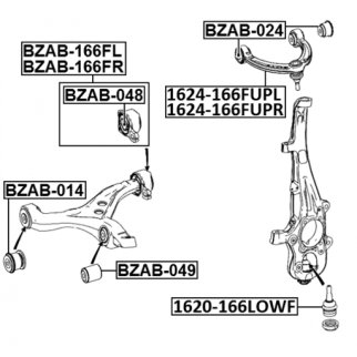 Сайлентблок FEBEST BZAB-166FL фото 2