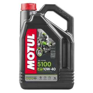 Масло моторное полусинтетическое для мотоциклов Motul 5100 4T 10W-40 (4л) фото