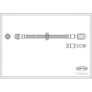 Шланг тормозной CORTECO 19026392 фото