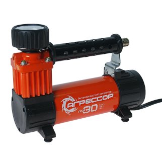 Компрессор автомобильный Агрессор 30л/мин с фонарем фото