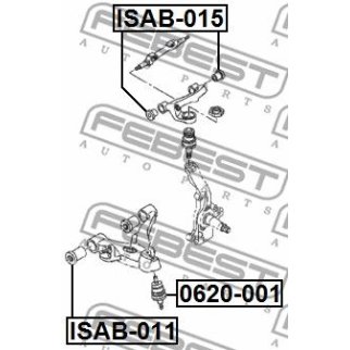 Сайлентблок рычага FEBEST ISAB-015 фото