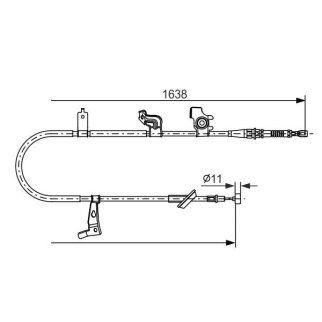 Трос стояночного тормоза правый BOSCH 1 987 482 465 фото