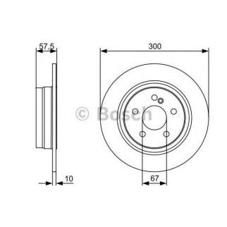 0 986 479 410_диск тормозной задний! MB W204/S204 1.8/2.1/2.5/3.0 07> BOSCH 0986479410 фото