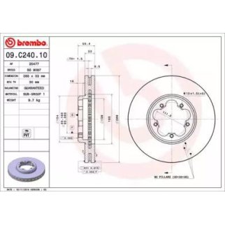 Диск тормозной brembo 09.C240.10 фото