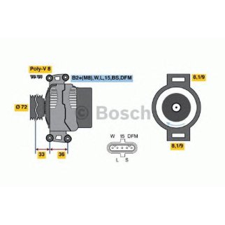 Генератор BOSCH 0 986 047 820 фото