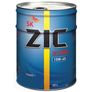 Масло моторное ZIC X5000 15W-40 полусинтетическое 20 л 192604 фото
