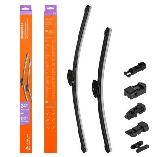 Щетки стеклоочистителя (к-кт) AirLine AWB-BK-600-500K фото