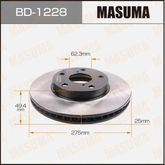 Диск тормозной Masuma BD-1228 фото