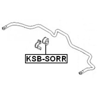 Втулка заднего стабилизатора FEBEST KSB-SORR фото 2