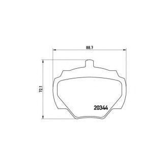 Колодки тормозные задние к-кт brembo P 44 001 фото