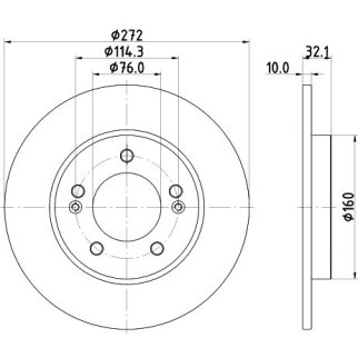 Диск торм. для а/м Kia Ceed (18-) зад. d=272 (окраш.) (DF 084408) фото 3