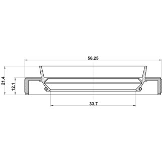 Сальник привода 33.7x56.25x12.1x21.4 фото 2