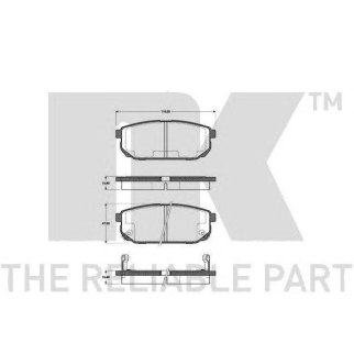 Колодки тормозные дисковые задние с звуковым предупреждением износа и прижимной пластиной / KIA Sore фото
