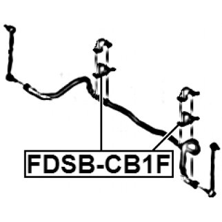 Втулка (сайлентблок) переднего стабилизатора FEBEST FDSB-CB1F фото 2
