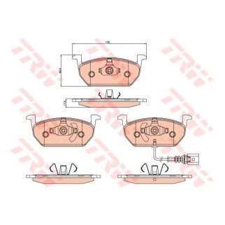 Колодки тормозные передние к-кт TRW GDB2080 фото