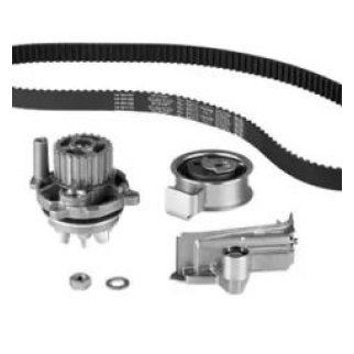 Ремень ГРМ (150 зуб.,23mm) + Водяной насос + ролик + гайка + плоская шайба + успокоитель фото