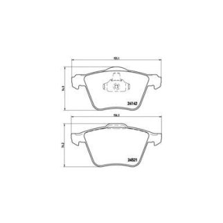 Колодки тормозные передние к-кт brembo P 24 077 фото
