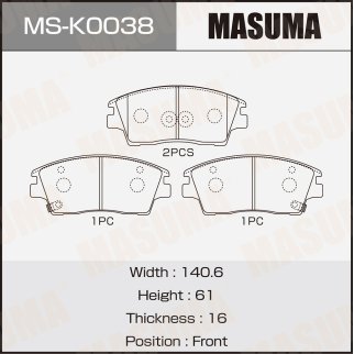 MS-K0038_колодки дисковые передние! Hyundai Tucson/ix35 15> фото