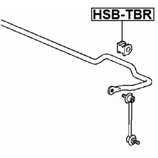 Втулка заднего стабилизатора FEBEST HSB-TBR фото 2