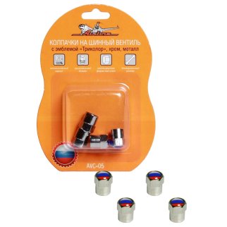 AVC-05_колпачки на шинный вентиль! 4шт., с эмблемой Триколор фото