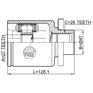 ШРУС внутренний FEBEST 2311-T5LH фото 2