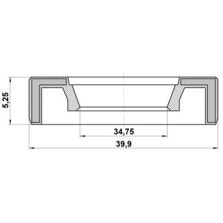 Сальник ступичный задний 35x40x5.3x11.6 фото 2