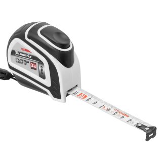 Рулетка Autostop, 3 м х 16 мм, двухкомпонентный корпус, автоматическая фиксация, PRO// Matrix фото 3