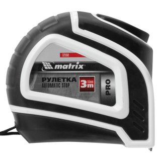 Рулетка Autostop, 3 м х 16 мм, двухкомпонентный корпус, автоматическая фиксация, PRO// Matrix фото 4