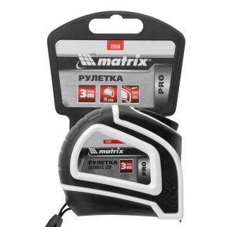 Рулетка Autostop, 3 м х 16 мм, двухкомпонентный корпус, автоматическая фиксация, PRO// Matrix фото 7 Рулетка Autostop, 3 м х 16 мм, двухкомпонентный корпус, автоматическая фиксация, PRO// Matrix фото 7