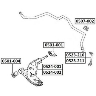 Стойка переднего стабилизатора ASVA 0523-210 фото
