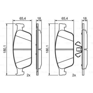 Колодки тормозные задние к-кт BOSCH 0 986 495 388 фото