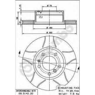 Диск тормозной передн BMW: 5 87-95, 5 Touring 91-97, 7 86-94 фото