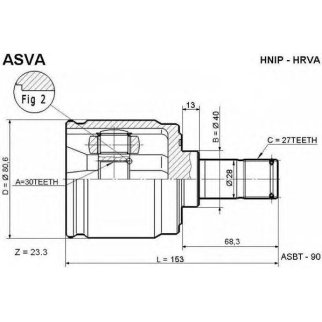 ШРУС внутренний ASVA HNIP-HRVA фото
