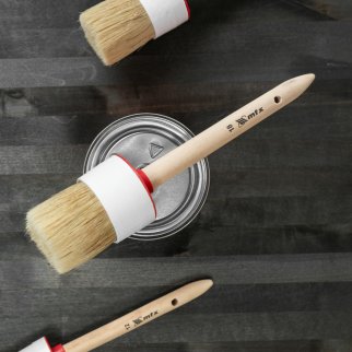 Кисть круглая № 18 (60 мм), натуральная щетина, деревянная ручка MATRIX фото 5