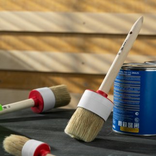 Кисть круглая № 18 (60 мм), натуральная щетина, деревянная ручка MATRIX фото 6