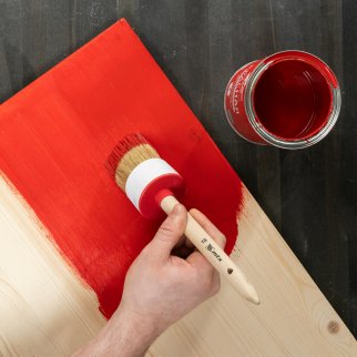 Кисть круглая № 18 (60 мм), натуральная щетина, деревянная ручка MATRIX фото 1