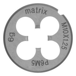 Плашка М10 х 1,25 мм, Р6М5 MATRIX фото 2