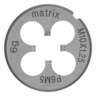 Плашка М10 х 1,25 мм, Р6М5 MATRIX фото 2