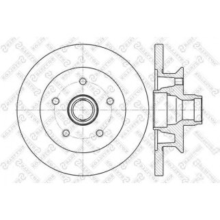 6020-4727-SX_диск тормозной передний! VW T2 1.9-1.7D 85-90 фото