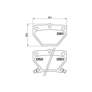 Колодки тормозные задние дисковые к-кт Brembo P 83 052 фото